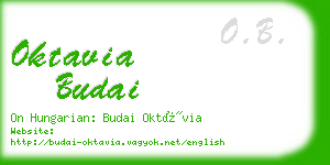 oktavia budai business card
